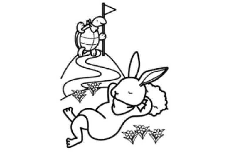 うさぎとかめのイラスト
