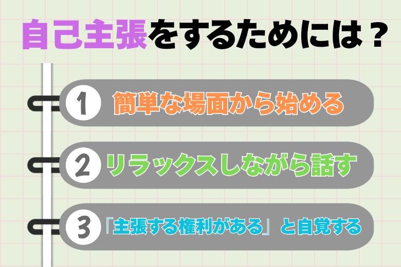 「主張する」練習のためのステップ