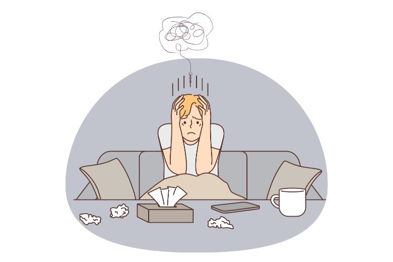 鬱状態のイラスト