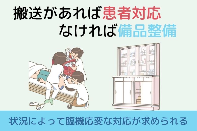 ３．日勤の始動：患者対応と物品整備