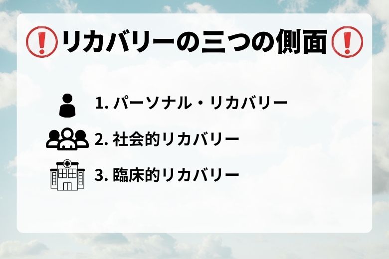 リカバリーの三つの側面