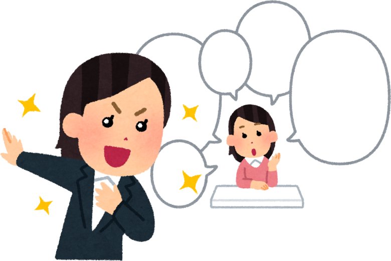 話すスピードが早い人