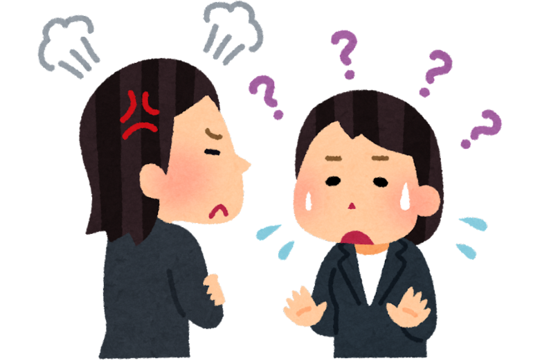 1. 感情的に怒る・表情や態度に出す