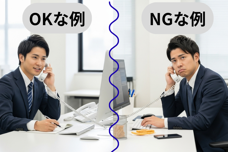 まずはNGな電話応対を見てみましょう